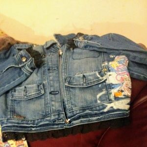 Denim jacket size lg junior